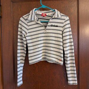 2 For $5! Vintage Y2K Dickie's Girl Cropped half-zip mock neck top